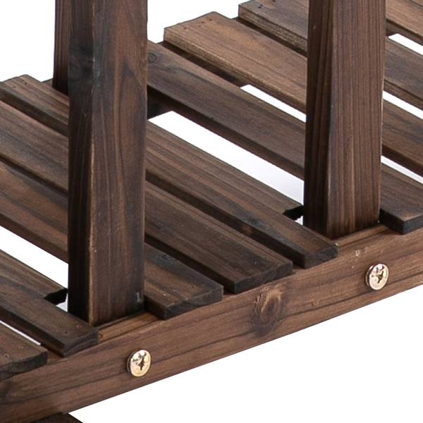 Blumenständer BB5502 Braun - Massivholz - 33 x 80 x 124 cm