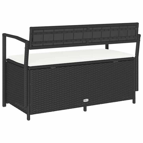 Banc avec espace de rangement 3043945 Noir - Crème