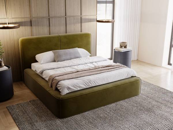 Polsterbett AMARO Dunkelgrün - Liegefläche Breite: 160 cm