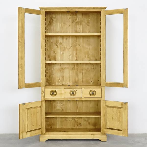 Vitrine Jagna Gelb - Fichte - 100 x 200 x 38 cm