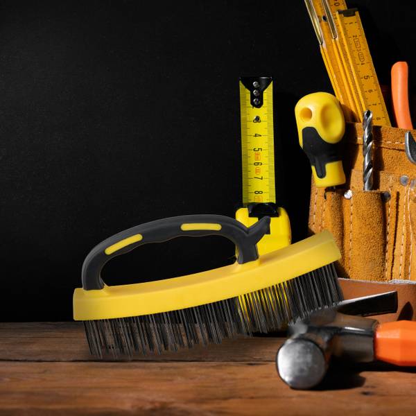 Drahtbüste 5-teiliges Set Schwarz - Gelb - Stahl - 3 x 34 x 11 cm