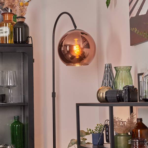 Stehlampe Cesaro Aluminium - Klarglas - 11 x 141 x 105 cm