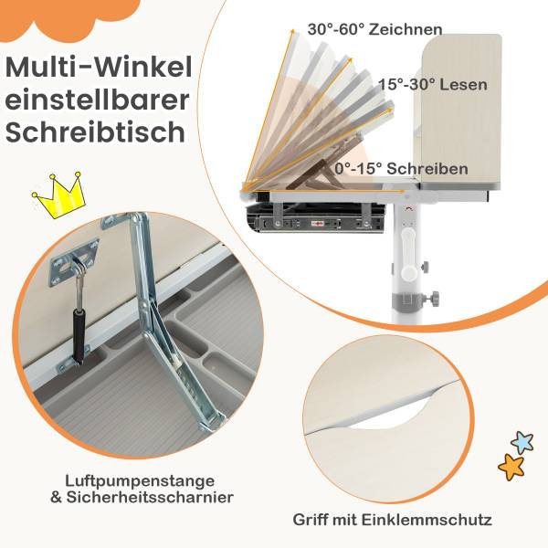 Höhenverstellbarer Schreibtisch 4GR Grau