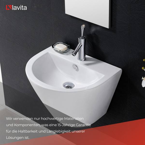 Waschbecken Lavita Alsola Weiß - Keramik - 53 x 40 x 44 cm