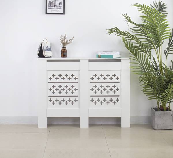 Radiatorgehäuse JUNZNQ08A-WIT Weiß - Holzwerkstoff - Holz teilmassiv - 112 x 82 x 19 cm