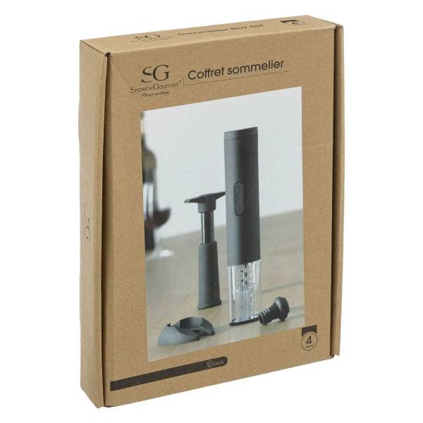 Sommelier 3er Set Schwarz - Kunststoff - 7 x 28 x 10 cm