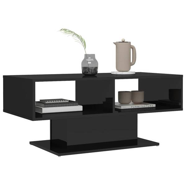 Table basse 3008009 Noir - Bois manufacturé - 50 x 45 x 104 cm