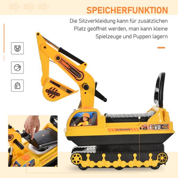 Bobbycar 370-123 Gelb - Kunststoff - 24 x 59 x 78 cm