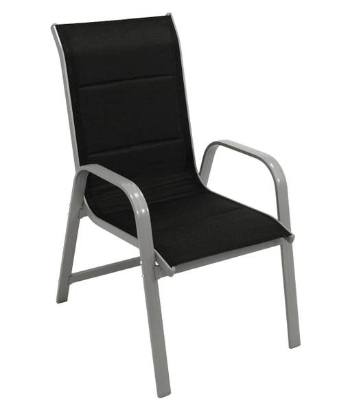 Gartengarnitur BAGO 5-teilig Schwarz - Grau - Aluminium - 70 x 74 x 120 cm