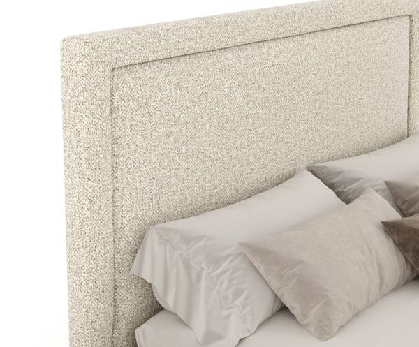 Gestoffeerd bed Ordina I beige - Ligoppervlak breedte: 180 cm