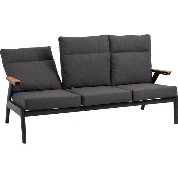Zweisitzer-Sofa FLORENCE Schwarz - Metall - 84 x 38 x 190 cm