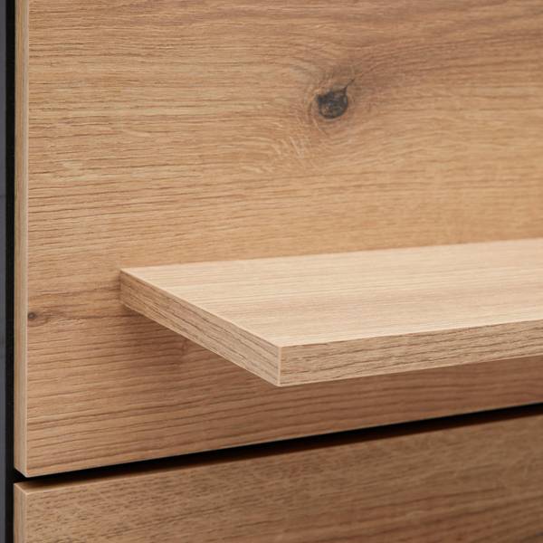 Wandboard MATEO Schwarz - Braun - Holzwerkstoff - 50 x 96 x 19 cm