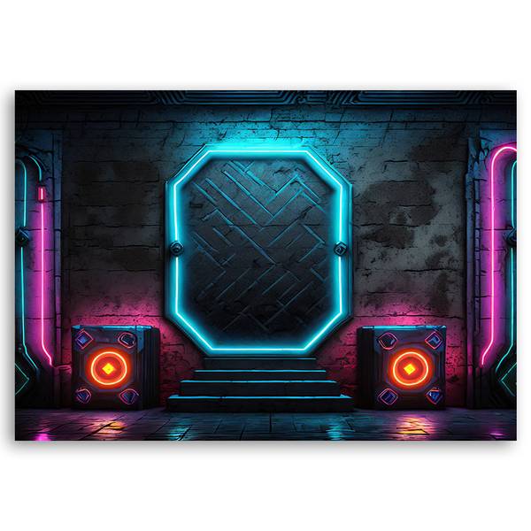 Canvas schilderij Neon 90 x 60 cm