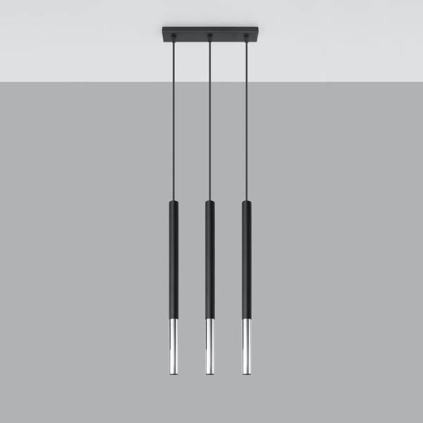 Pendelleuchten Mozaica LED 4000K Grau - 5 x 30 cm