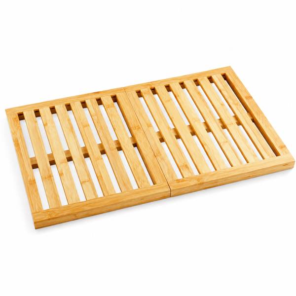 Bambus Badematte Braun - Bambus - 60 x 3 x 39 cm