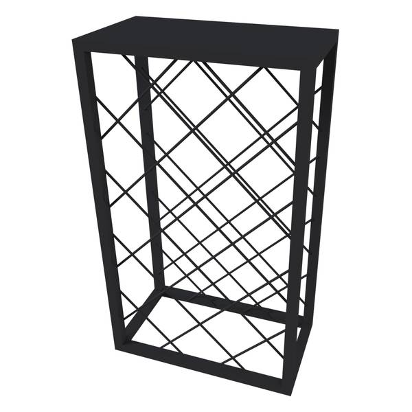Weinregal Amasia Schwarz - Metall - 45 x 74 x 22 cm