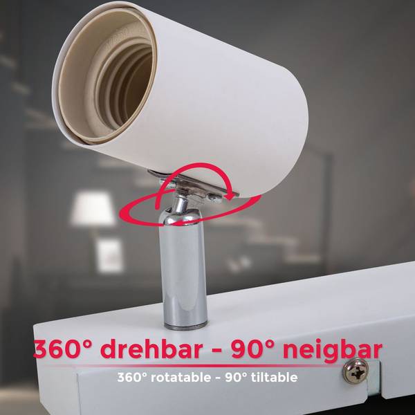 Wandlampe Spot BKL1356 Weiß - ABS - 5 x 11 x 17 cm