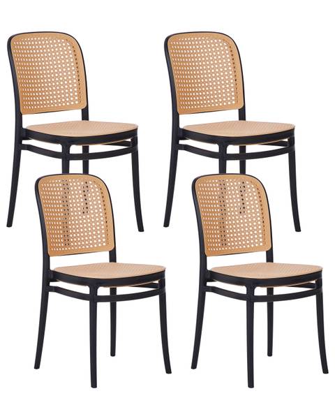 Gartenset PLOSE 4-tlg Beige - Schwarz