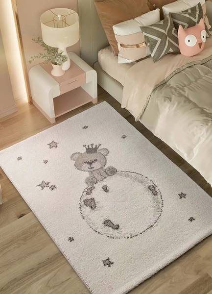 Tapis enfant CRANBERRY Blanc - Polypropylène - 115 x 2 x 170 cm