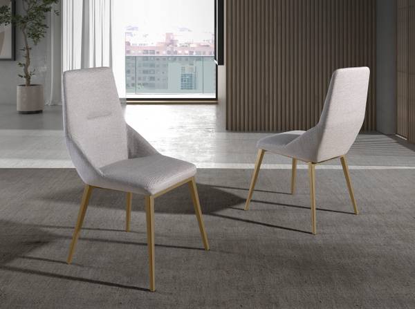 Stuhl 4132 Grau - Flachgewebe - Webstoff - 48 x 90 x 60 cm