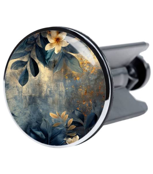 Bouchon de lavabo Lilybud Gris - Jaune - Polyester - 4 x 7 x 7 cm