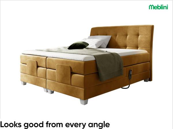Boxspringbett DANTE Senfgelb