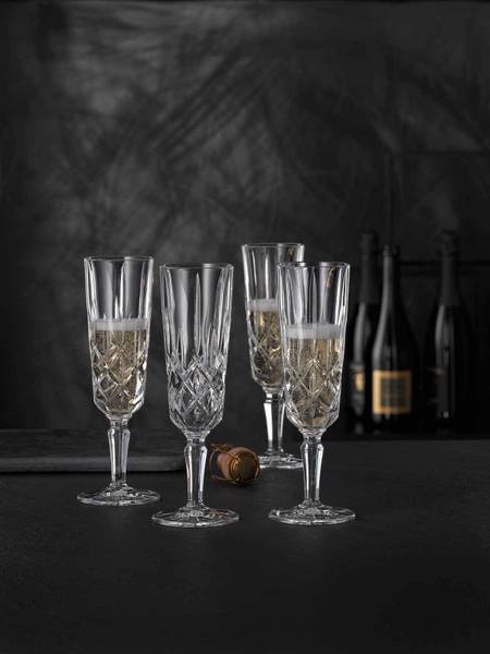 Champagnergläser Noblesse 4er Set Glas - 7 x 21 x 7 cm