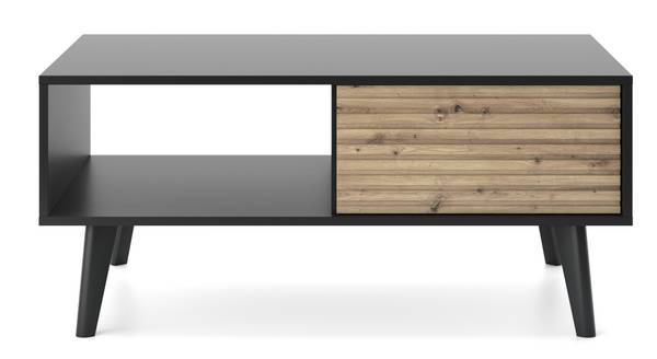 Table basse WILLOW L104 Beige - Noir - ABS - Mélamine - 104 x 48 x 68 cm