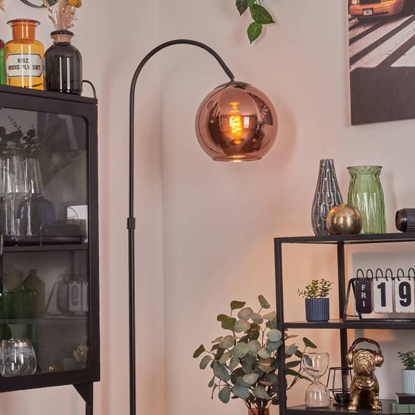 Stehlampe Cesaro Aluminium - Klarglas - 11 x 141 x 105 cm