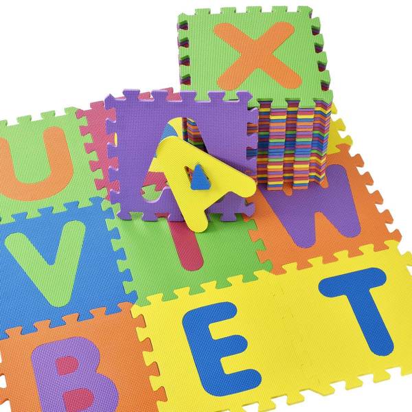 Kinder Puzzlematte Kim 36-teilig Kunststoff - 189 x 1 x 189 cm