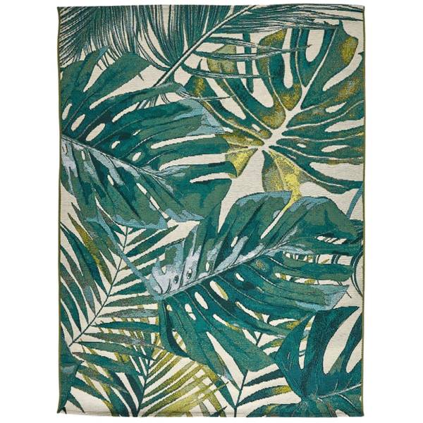 Outdoorteppich MONSTERA KING Grün - Kunststoff - 120 x 1 x 170 cm
