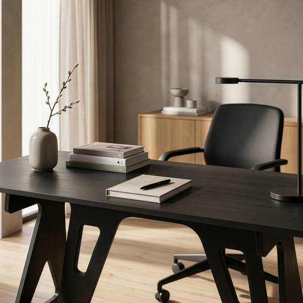 Schreibtisch Bostenenna Schwarz - Holzwerkstoff - 120 x 75 x 60 cm