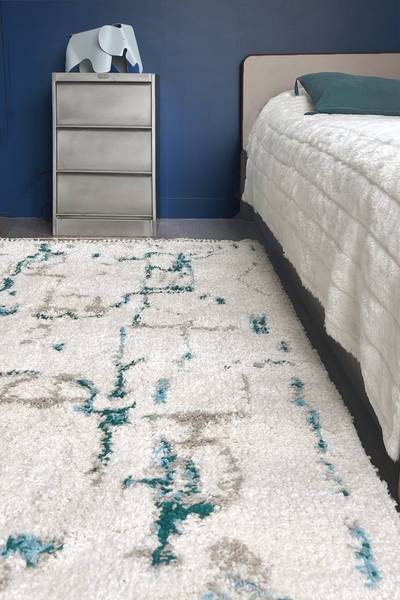 Teppich VOLUBILIS Blau - Textil - 120 x 170 x 120 cm