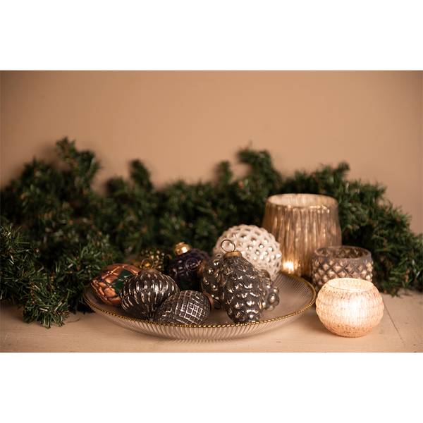 Weihnachtskugel Winter 38275 Weiß - Glas - 10 x 10 x 10 cm