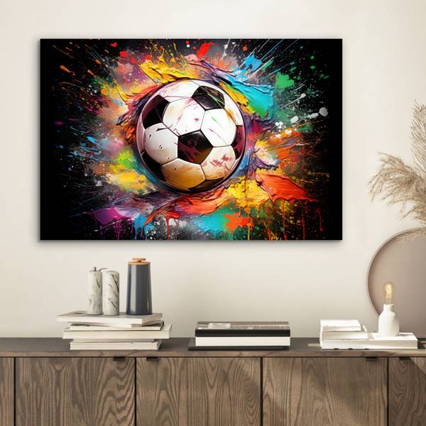 METALLBILD Fußball 60 x 40 cm