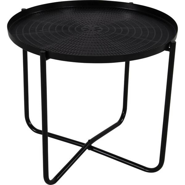 Gartentisch ZWART Schwarz - Metall - 40 x 9 x 40 cm