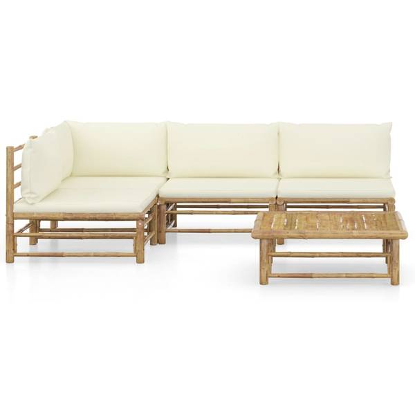 Salon de jardin 3009675-7 (lot de 5) Blanc - Polyester - 65 x 30 x 65 cm