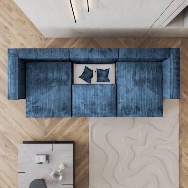 Ecksofa SARMO P Blau