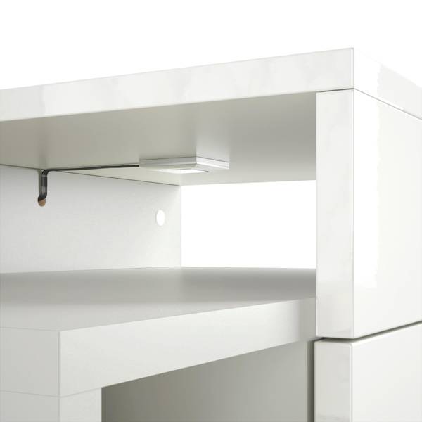 Nachttisch Queens LED Spot Schwarz - Hochglanz Schwarz