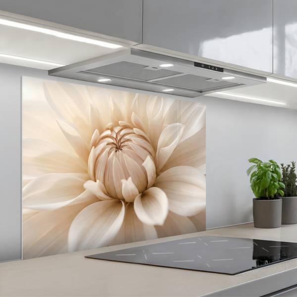 SPRITZSCHUTZ KÜCHE Blume 80 x 60 cm