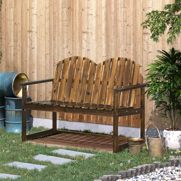 Gartenbank 106V00DW Massivholz - 114 x 86 x 63 cm
