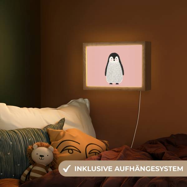 NACHTTISCHLAMPE Pinguin 30 x 20 cm - Durchmesser: 32 cm