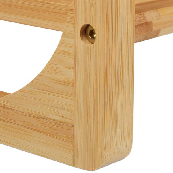 Schuhregal Bambus stapelbar Braun - Bambus - 76 x 50 x 33 cm