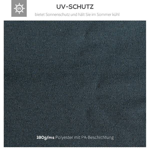 Ersatzdach 84C-041MX Schwarz - Textil - 300 x 18 x 300 cm