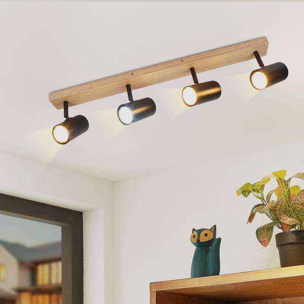 Wandlampe Xylara Schwarz - Eisen - 11 x 15 x 50 cm