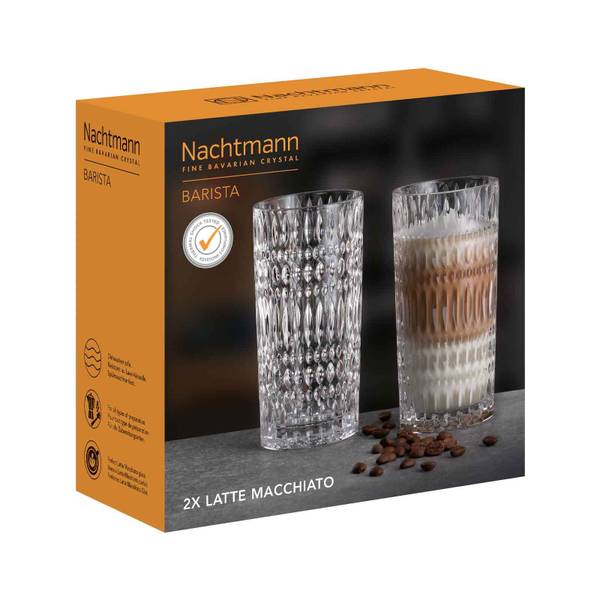 Latte Macchiato Ethno Barista 2er Set Glas - 8 x 16 x 8 cm