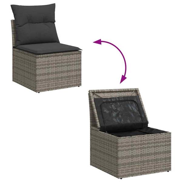Garten-Lounge-Set 3036420-4 (6-teilig) Grau