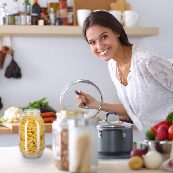 Einmachglas 3 Liter Silber - Eisen - Silikon - 15 x 26 x 15 cm