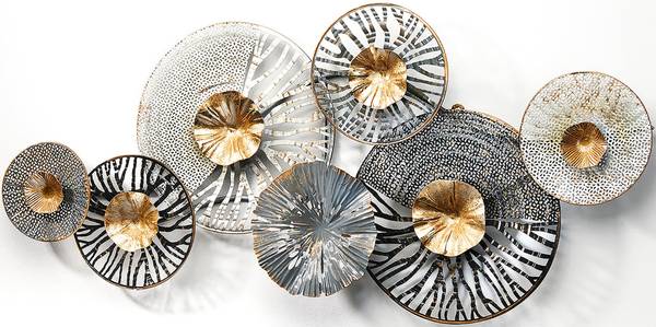 Metallbild ROOTS Silber - Metall - 50 x 10 x 105 cm