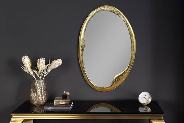 Wandspiegel ABSTRACT Gold - Silber - Glas - Metall - 49 x 71 x 3 cm